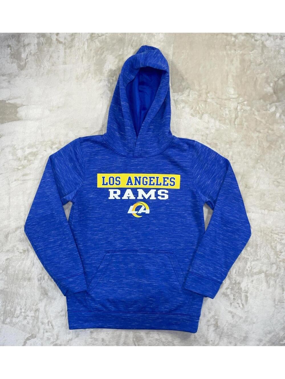 NFL Team Apparel Los Angeles Rams Sweater Youth Size Medium Hoodie Pocket